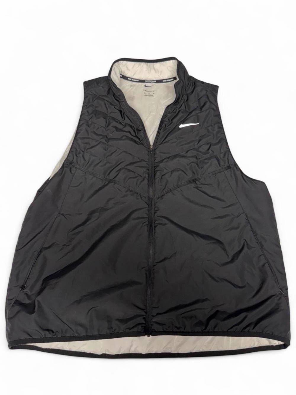 Nike Running Therma-FIT Black Insulated Full Zip Vest Men's XL